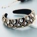 European and American Heavy Industries Sponge Velvet Headband Women's Wide Edge Retro Style Suitable for Shopping and Photography_viptrois.com