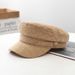 Spring Summer Thin Women Simple Cotton Linen Navy Fashion Versatile Sun Protection Flat Top Duckbill Hat Beret_viptrois.com