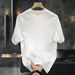 Printed Round Neck Versatile Simple T-shirt Pure Cotton Summer Trend Short-sleeved T-shirt Men's And Women's Hong Kong Style Loose Letters_viptrois.com