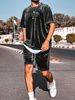 Men's Clothing Casual Short Sleeved Shorts Men Two Piece Suit_viptrois.com