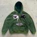 Men's Clothing Character Patchwork Loose Punk Style Street Cardigan Zipper Hooded Sweatshirt_viptrois.com