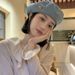 Denim Beret Hat For Women, Spring And Autumn Korean Style, Versatile, Face Slimming, Painter Internet Celebrity, Large_viptrois.com