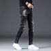 Men's Clothing Men's Jeans Korean Style Trendy Slim Fit Skinny Jeans Trendy Brand Retro Patchwork Men's Pants_viptrois.com