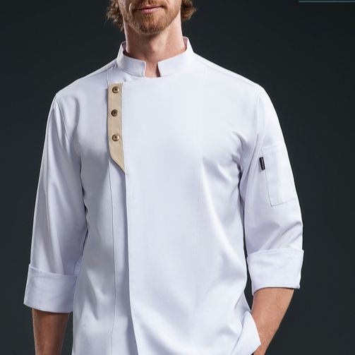 Men's Clothing Hotel Restaurant Chef Chef Work Clothes Long Sleeve Men Autumn And Winter Catering Hotel Pot Barbecue Restaurant Back Kitchen_viptrois.com