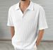 Polo Shirt Lapel Sweater 2025 New Men's Color Matching Short Sleeve Cross Border European And American Muscle Men's Clothing_viptrois.com
