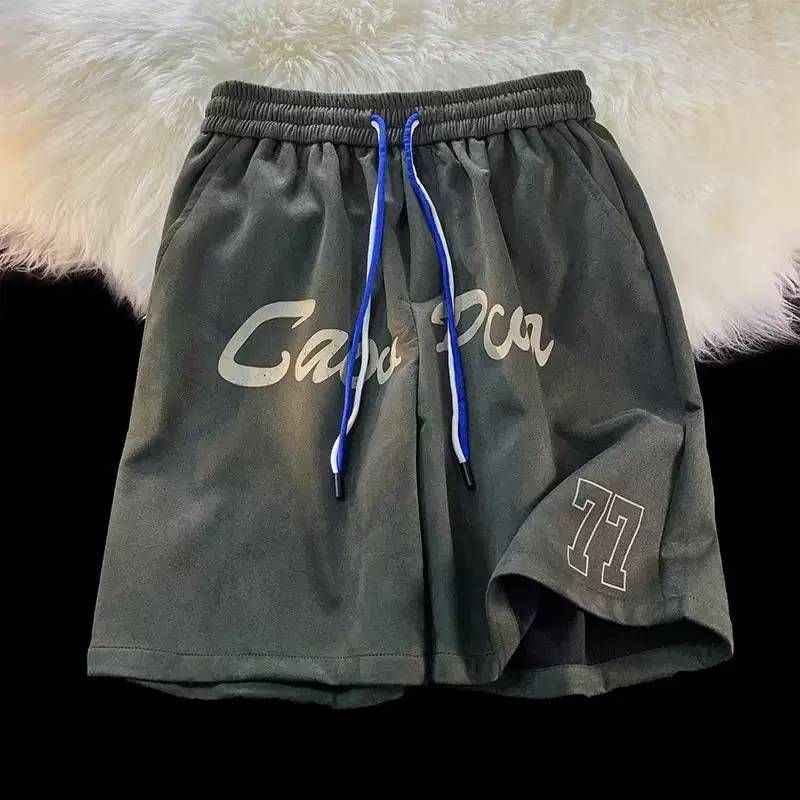 2025 Summer Loose And Casual Five-inch Shorts For Men, Hong Kong Style, Ins Fashion Brand, Straight-cut Basketball Sports Pants_viptrois.com
