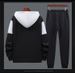 Men's Hooded Tracksuit Set – Long Sleeve Zip-Up Hoodie & Jogger Pants (S-4XL, White/Yellow/Blue)_viptrois.com