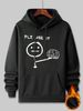 Men's Autumn And Winter Casual And Fashionable Loose Hooded Sweatshirt Figure Saying Plz Use Print Warm Long Sleeved Pullover_viptrois.com