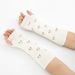 New Hollow Heart Knitted Autumn Winter Warm Arm Warmers Unisex Mid-Length Jacquard Fingerless Gloves_viptrois.com