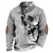 Cross-border European And American Ethnic Style 3D Printed Half-zip Men's Sweatshirt_viptrois.com