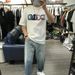 Colorful Letter Printed Embroidered Round Neck Short T-shirt For Men, Summer American Casual, Loose And Handsome, Half_viptrois.com