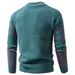 Autumn 2026 Fashion Knitwear Pullovers Men Artificial Mink Fluff Half High Collar Color Mixing Long Sleeve Casual Slim Thick Sweater_viptrois.com