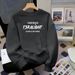 Men's Classic Crewneck Sweatshirt – American Vintage Style Cotton Fleece Pullover With Minimalist Letter Print (White/Black/Grey, M-3XL)_viptrois.com