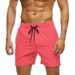 New Men's Solid Color Four-Piece Casual Shorts With Zippered Pockets, Beach Pants With Four-Sided Elasticity, Sports Shorts_viptrois.com