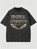 Men's Clothing Light Luxury T Shirt Short Sleeve Minimalist 3D Golden Laurel Wing Letter Graphic Printing Round Neck T-Shirts_viptrois.com