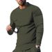 2023 Spring And Autumn Men's Long Sleeve Round Neck Solid Color Base T-Shirt_viptrois.com
