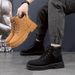 European Warm Series 2025 New Autumn Men's Classic Fashion Wear-resistant Waterproof High-top Martin Soft Sole Workwear Non-slip Yellow Boots_viptrois.com