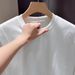 Men's Long Sleeved Crew Neck Sweatshirt Autumn/Winter Patchwork Pockets Solid Color Versatile Youthful Base Layer Shirt_viptrois.com