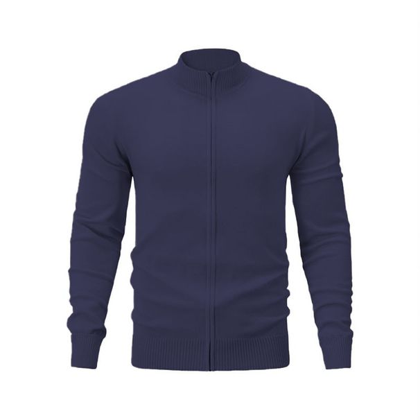 Men's Clothing Autumn And Winter New Men's Clothing Hot Style Stand Collar Casual Sports Sweater Cardigan Knitted Sweater All Match Wool Sweater_viptrois.com
