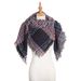Unisex Thin shawl Spring and winter women's scarf thin check triangle shawl scarf_viptrois.com