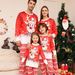 Christmas family set cartoon Snowflake deer Christmas family set printed homewear pajamas_viptrois.com