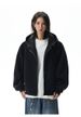 Heavyweight Zip-Up Hoodie – Oversized Unisex Streetwear For Spring & Fall (Black/Heather Grey, S-XXXL)_viptrois.com