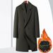 British-Style Wool Blend Coat For Men – Mid-Length Single-Breasted Overcoat With Quilted Options (170-195, Olive/Charcoal/Navy/Black)_viptrois.com