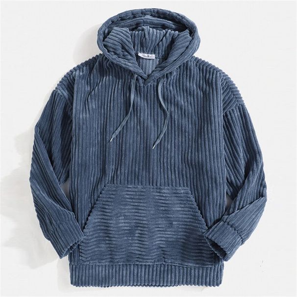 2027 Fashion Hoodies Outerwear Youth/Men Polyester Pure Color Dropped Shoulders Long Sleeve Casual Loose Corduroy Hooded Sweatshirts_viptrois.com