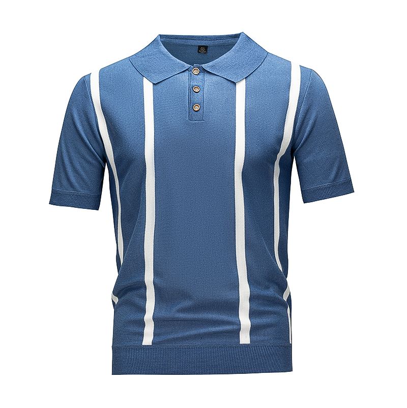 Summer Men's Lapel Casual T-shirt_viptrois.com