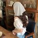 Korean Style Thin Striped Triangle For Women Summer Beach Vacation Fashionable Sun Protection Breathable Headband Silk_viptrois.com