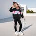 Mother & Kids INS Girls Autumn Suit Tie Dye Pattern Long Sleeved Top Printed Sweater Leggings Two Piece Set_viptrois.com