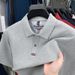 New 100% Cotton 220g Men's Polo Shirt Summer New Embroidered Solid Color Comfortable Versatile T-Shirt Short Sleeve Men_viptrois.com