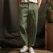 Men's Linen Straight Leg Trousers Solid Color Casual Lightweight Breathable Everyday Outdoor Comfortable Fit_viptrois.com