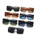 Men's Sunglasses Trendy New One Piece Gradient Brown Sunglasses For Women, Retro And High End, Small Face And UV Protection_viptrois.com
