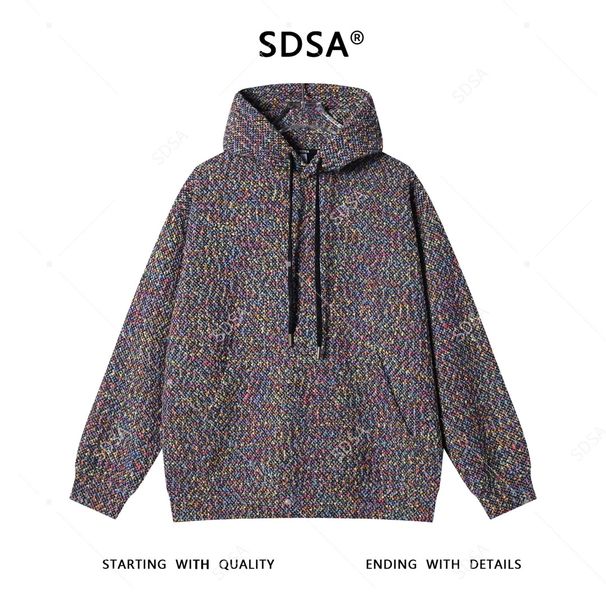 Men's Autumn Winter New Trendy Colorful Chic Drawstring Hoodie Light Luxury Sweatshirt Versatile Fashion_viptrois.com