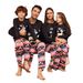 Christmas Letter Snowflake Fawn Christmas Family dress printed homewear pajamas_viptrois.com