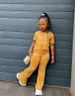 Mother & Kids New Style Children's Outfit Inspired By Instagram Trend - Girls' Set In Velvet Short-sleeved Design_viptrois.com