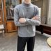Men’s Slim-Fit Semi-Turtleneck Sweater – British-Inspired Knit Pullover, Autumn/Winter Staple, Soft Cotton-Blend Jumper Streetwear Essential_viptrois.com