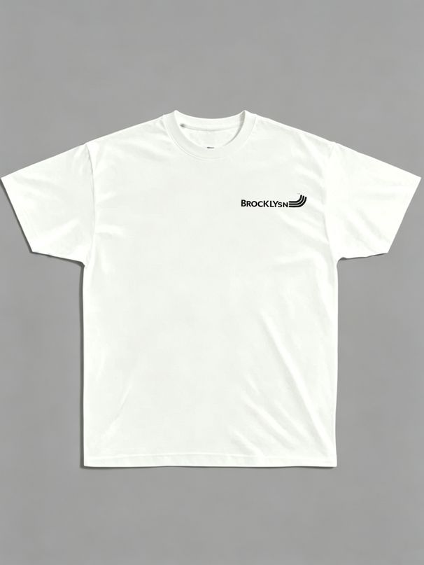 Men's Summer Short Sleeve Tee, Retro American Block Font & Arc Logo Print, Loose Fit Casual Trendy Daily Top_viptrois.com