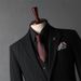 Men's Clothing Slim Fit Stripe Suit Set Formal Wedding Business Office Blazer & Pants, Groom & Groomsmen Attire (Jacket + Vest + Pants Options)_viptrois.com