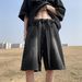 Men's Clothing Washed Denim Shorts Retro Street Style Pants High Street Fashion Loose Wide Leg Shorts_viptrois.com