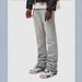 Men's Clothing 25 New Straight Leg European And American Street Fashion Ins Hot Selling Elastic Stacked Straight Leg Denim Pants_viptrois.com