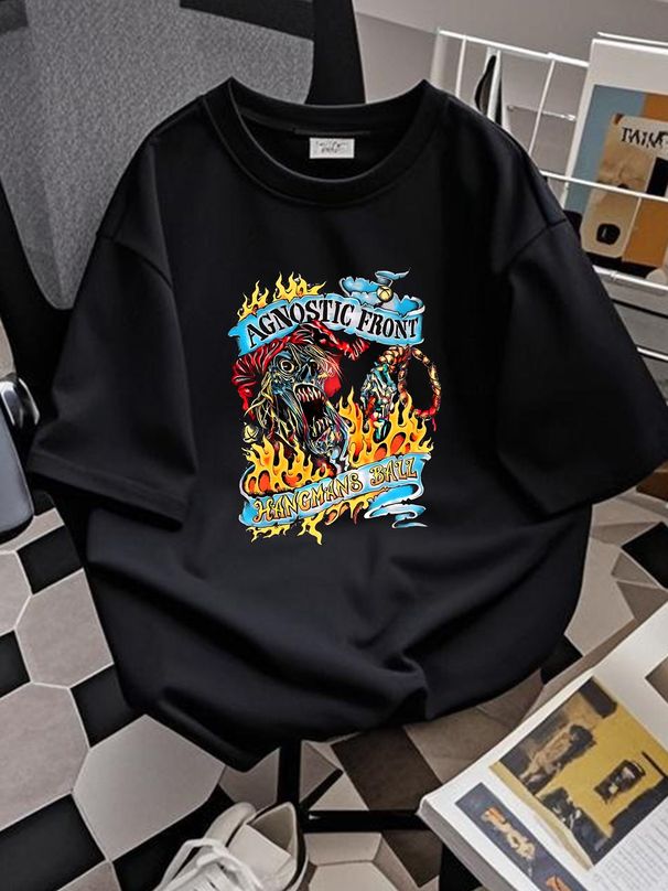 agnostic Front Hang Ball Back Cotton T-Shirt Size S-4XL VN1108 Top For Everyday Wear Breathable Unisex Homme Streetwear Designer Clothes Slightly_viptrois.com