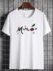 Joan Miro Colorful Signature Artwork T-Shirt Stylish Streetwear Top For Everyday Wear Stretched Versatile Breathable Comfortable Soft Summer_viptrois.com