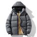 Goose Down Jacket With Detachable Hood, 600 Fill Power, Windproof & Thermal Lined, Loose Fit Winter Coat For Urban Commute And Outdoor Adventures_viptrois.com