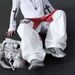 Vintage Chain Print White Jeans – Men's Baggy Straight-Leg Denim Pants (S-3XL, Hip-Hop Streetwear)_viptrois.com