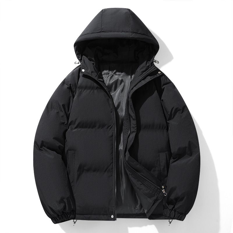 "Men's Oversized Hooded Puffer Jacket – Hong Kong Streetwear Style Winter Coat (Black/White/Gray-Green/Khaki, M-4XL)"_viptrois.com