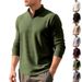 Men's Clothing Half-Zip Stand Collar Pullover Sweatshirt Small Check Pattern Breathable Polyester Lightweight Comfortable Casual Sports_viptrois.com