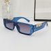 VOOTHOST Trendy Men Women Square Shades Sunglasses Metal Leopard Head Decor One Piece Small Frame Sun Glasses Y2K UV400 Eyewear F0287_viptrois.com