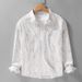Minimally Casual Men's Long Sleeved Shirt, Trendy Loose And Trendy, Versatile Men's Shirt For Young People_viptrois.com